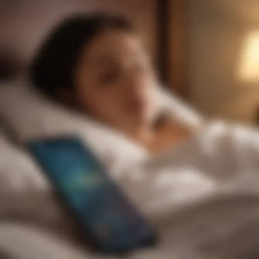 An interface of a guided sleep app showcasing relaxation techniques