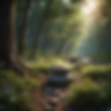 Mindfulness in Nature Mindfulness practice with nature elements around