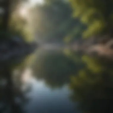 Reflections of Inner Peace Calm water reflecting a peaceful landscape