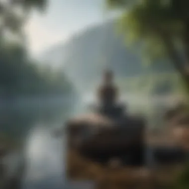 Embracing Tranquility in Mindfulness A serene landscape promoting tranquility and mindfulness