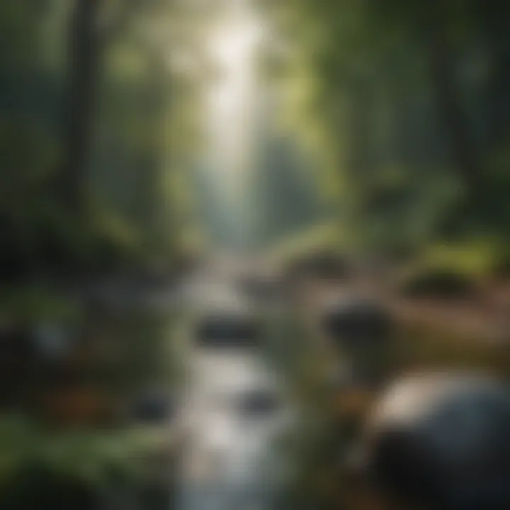 A serene landscape promoting relaxation and mindfulness