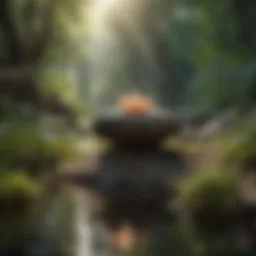 Tranquil nature scene for meditation