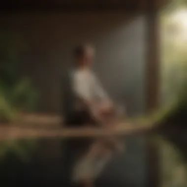 Finding Peace in Reflection A person enjoying a quiet moment in contemplation