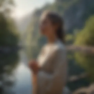Embracing Inner Peace A serene landscape symbolizing inner peace and self-reflection