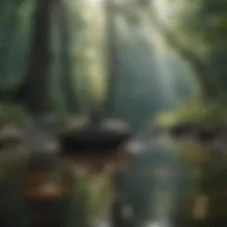 Serene landscape for meditation