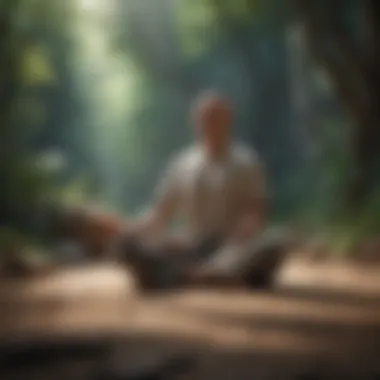 Illustration of a person practicing mindfulness meditation