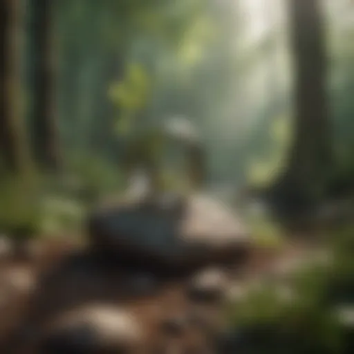 A peaceful nature scene depicting tranquility