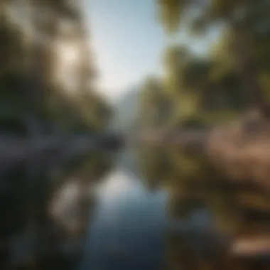 Tranquil Landscape of Mindfulness A serene landscape depicting tranquility and inner peace