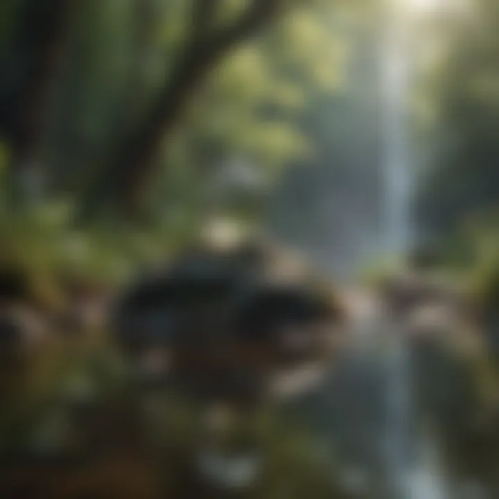 Serenity in nature promoting mental clarity