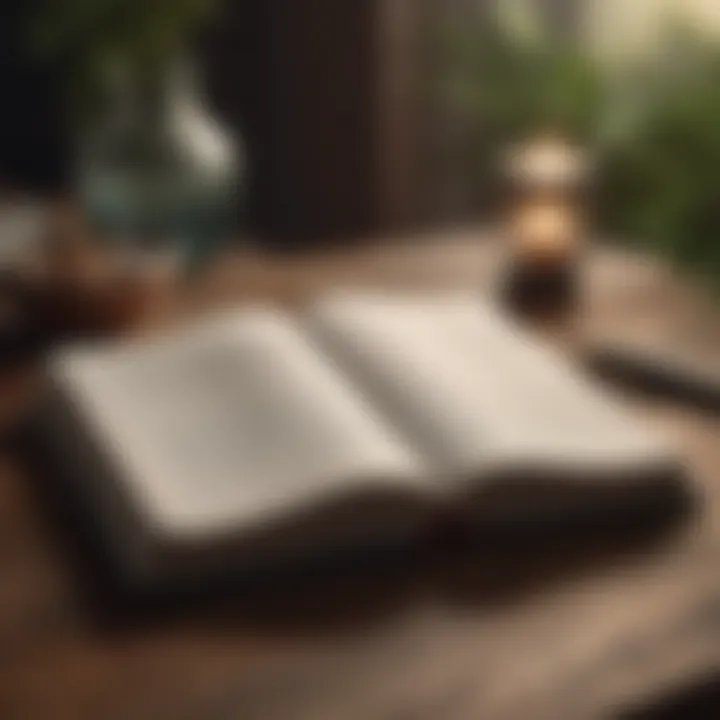 An open notebook with reflections and insights