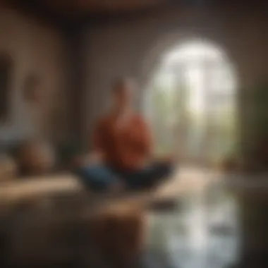 Meditation for Clarity A person meditating in a calm environment, representing mindfulness.