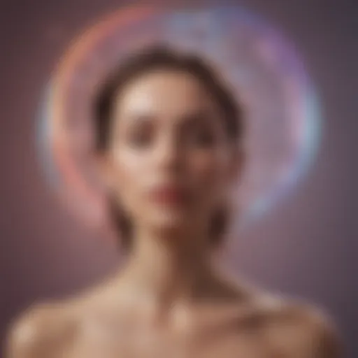 Abstract representation of self-love concept