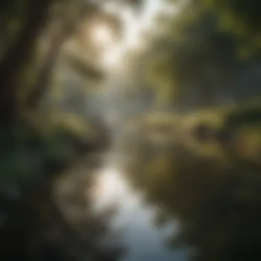 A Tranquil View of Nature Serene landscape reflecting calmness