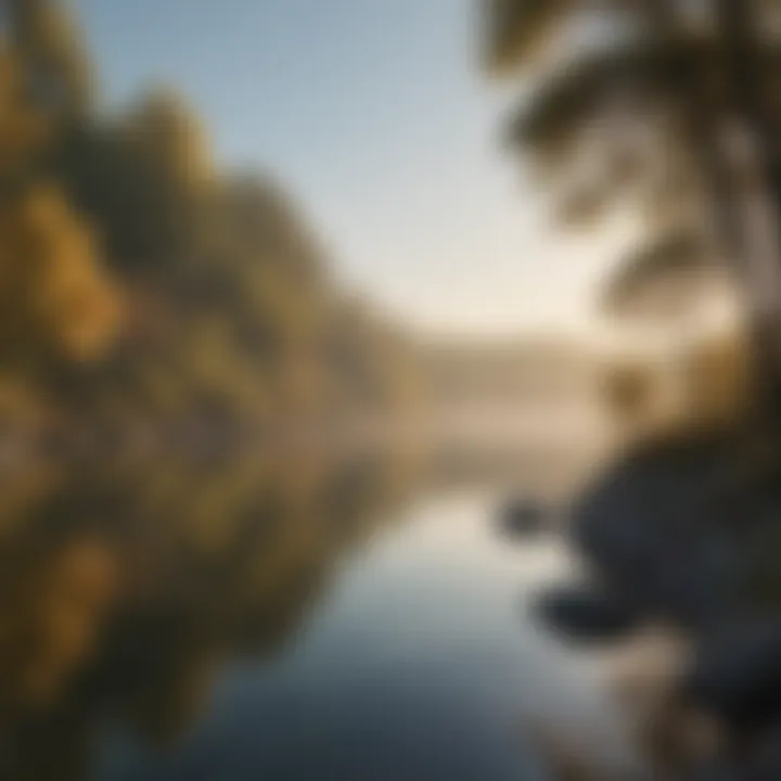 Serene landscape with a calm lake