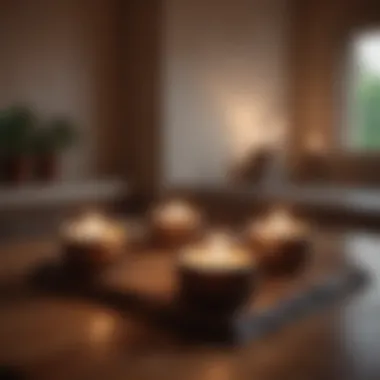 Sanctuary for Mindfulness A calm meditation space with candles and soft lighting