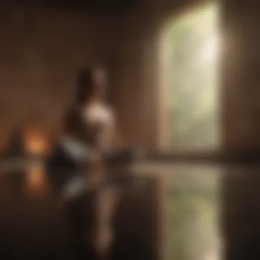 Focus and tranquility during meditation Individual in deep meditation