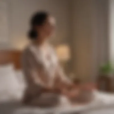 Calming meditation techniques demonstrated through posture