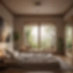 Serene bedroom setting conducive for meditation before sleep