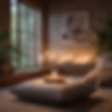 Creating Your Meditation Sanctuary A peaceful meditation space with cushions and candles