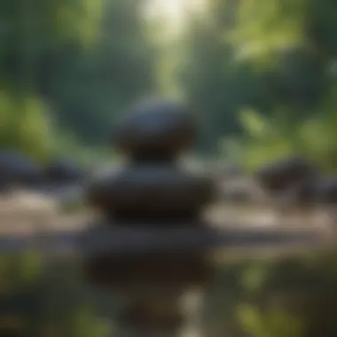 A serene landscape promoting tranquility