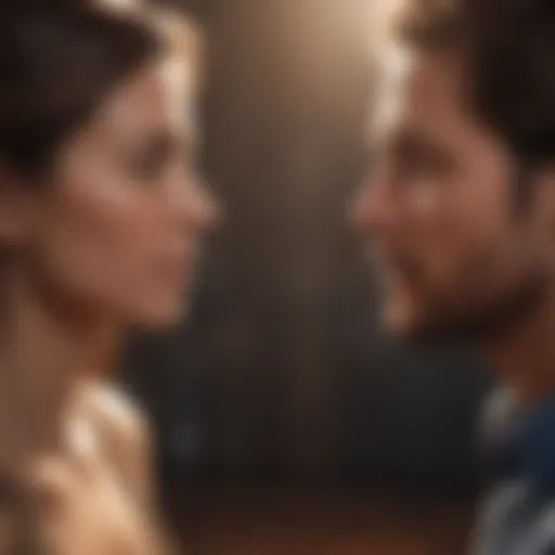 Couple engaged in a calm discussion