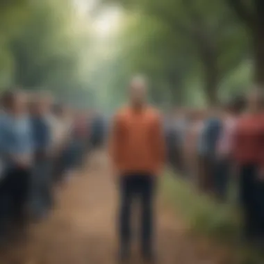 A vibrant community gathering in a park