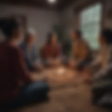 Cultivating Connections through Dialogue A group of diverse individuals engaged in conversation