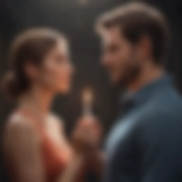 A symbolic illustration of open communication in a relationship