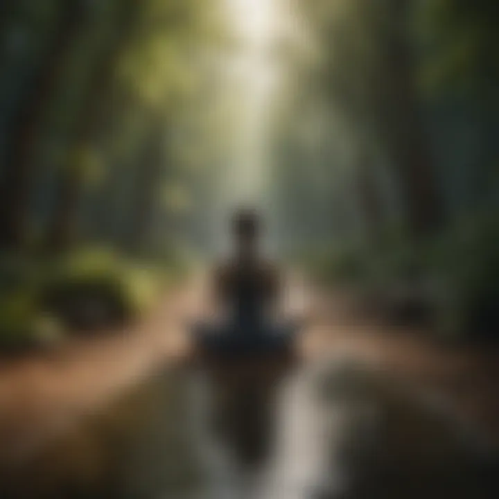 A calm meditation setting promoting emotional balance
