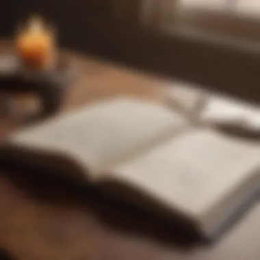 A close-up of a journal reflecting self-awareness
