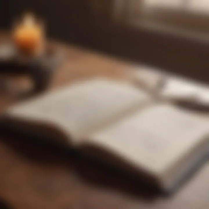 A close-up of a journal reflecting self-awareness