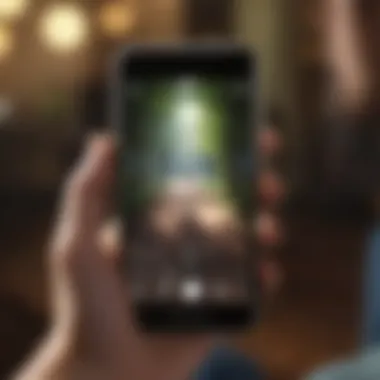 Unveiling Features of Friendship Apps A close-up of a smartphone displaying features of a popular friendship app.