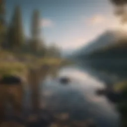 A serene landscape depicting relaxation and calmness