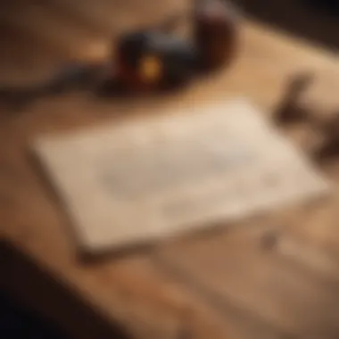 A heartwarming letter on a rustic wooden table, symbolizing the power of written affection