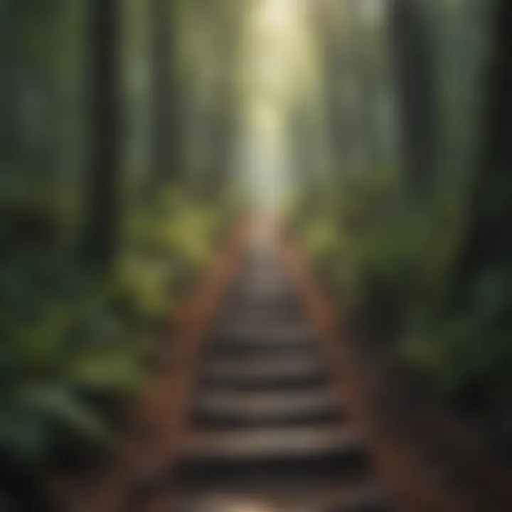 A path through a forest symbolizing a journey towards clarity