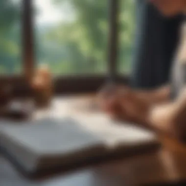 Reflective Journaling for Self-Awareness A person journaling their thoughts and reflections