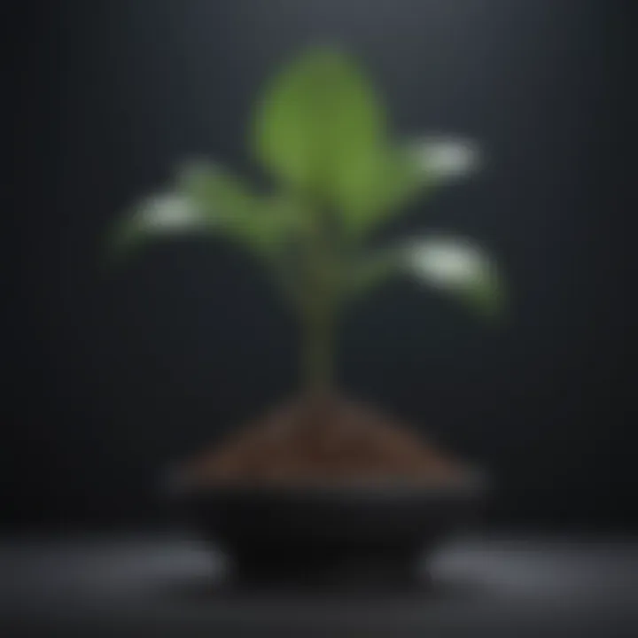 A thriving plant representing growth and development