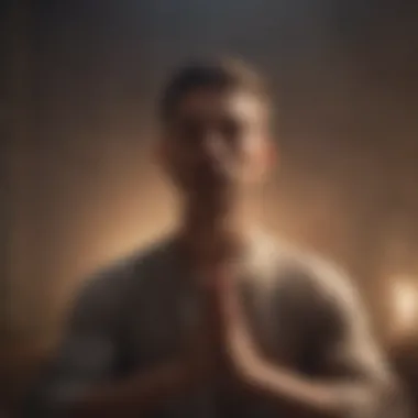 Mindfulness in Meditation Close-up of a person meditating in a calm environment