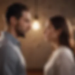 Illustration depicting the impact of anxiety on romantic relationships