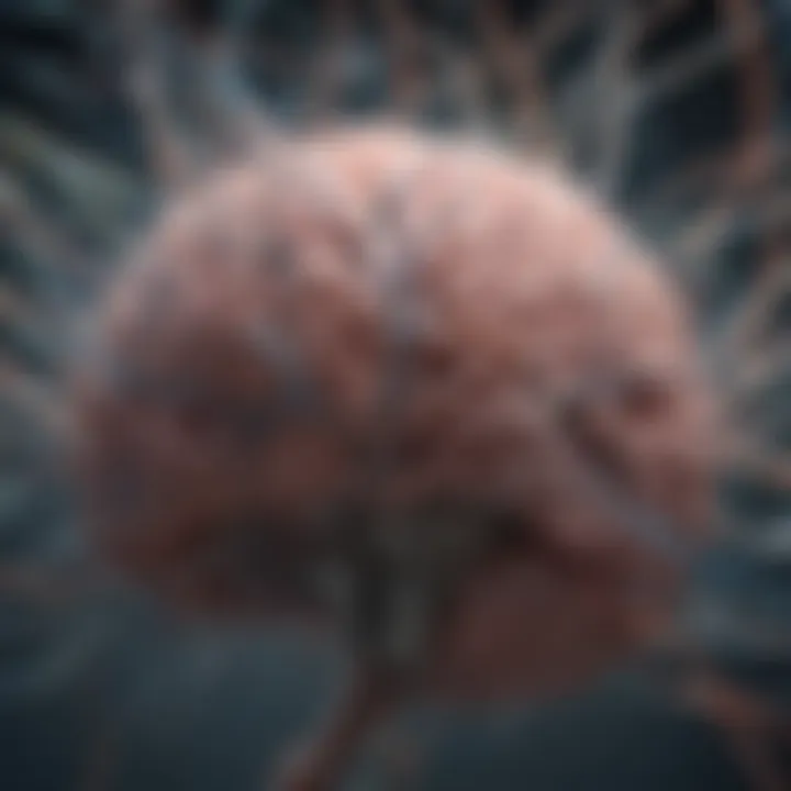 An abstract representation of the brain's neural pathways, visualizing the psychological aspects of panic.