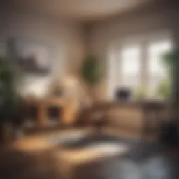 Serene office environment promoting mental well-being