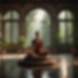 Serene virtual meditation space