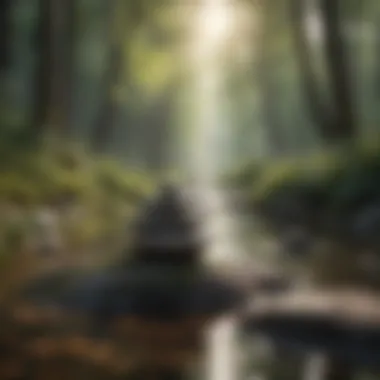 Emotional Balance in Nature A serene landscape symbolizing emotional balance and tranquility