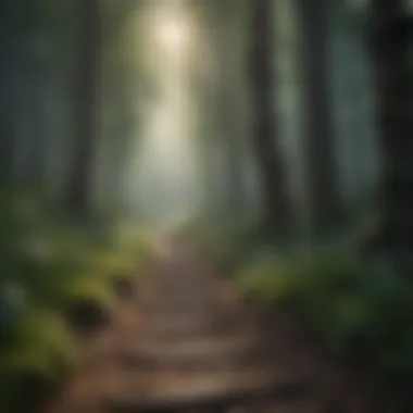 A path winding through a forest, symbolizing the journey of personal growth