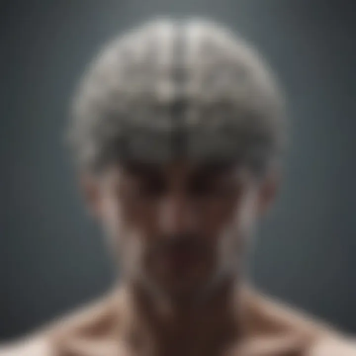 A brain illustration showcasing cognitive techniques