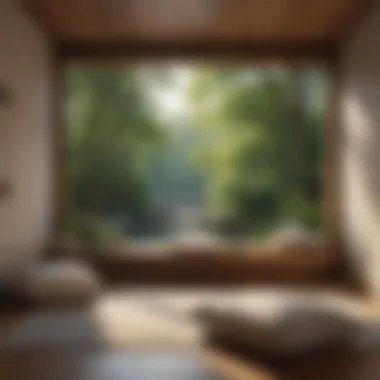 A Peaceful Retreat for Mindfulness Calm meditation space with soft cushions