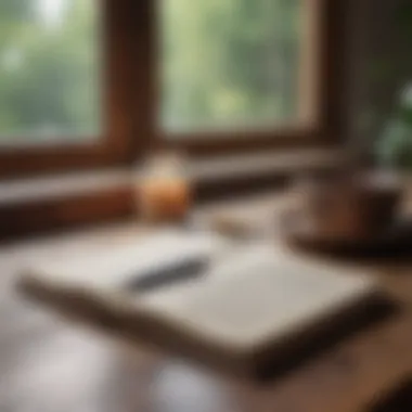 Journaling for Self-Reflection Journal and pen on a wooden table