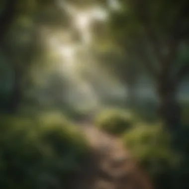 Nature's Embrace: A Path to Inner Peace Tranquil landscape promoting serenity