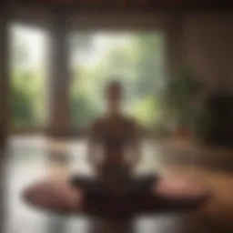 A serene space for meditation enhancing concentration