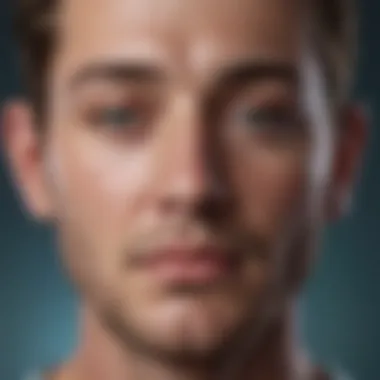 Close-up of a calm face during meditation